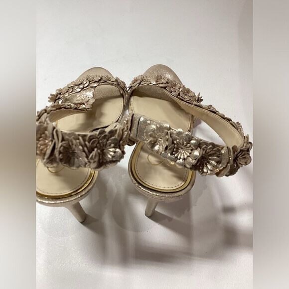 Jessica Simpson Jessin Gold Ankle Wrap Sandals‎ – Women’s Size 9.5 - Picture 5 of 13